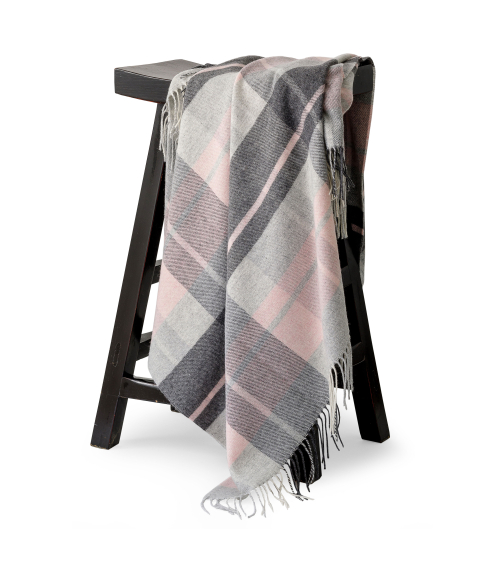 Pledas „Tartan pink“. Viltti