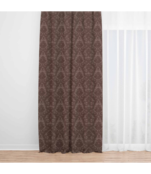 Naktinės užuolaidos „Brown baroque curtain“. Verhot