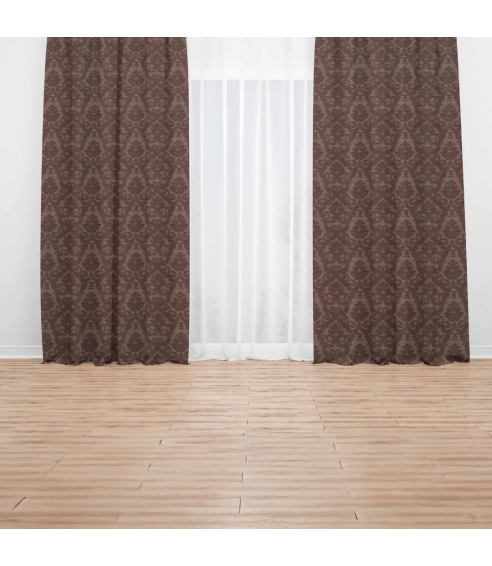 Naktinės užuolaidos „Brown baroque curtain“. Verhot