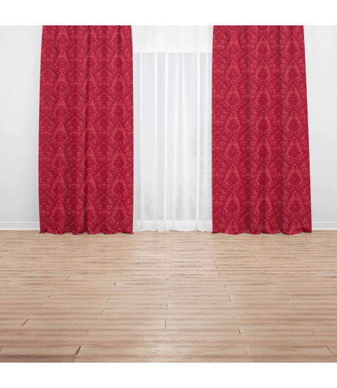 Naktinės užuolaidos „Red baroque curtain“. Verhot