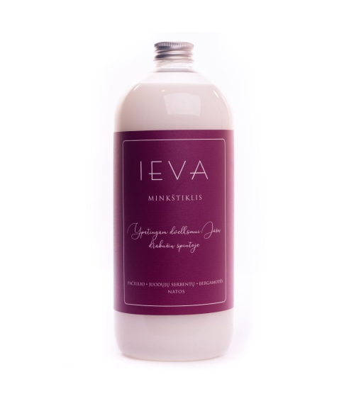 Skalbinių minkštiklis Ieva „Softener Patchouli Blackcurrant“. Puhdistusaineet