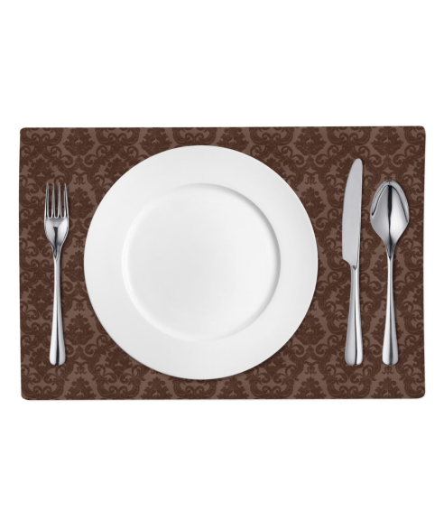 Stalo padėkliukai „Brown baroque placemat“ 1 vnt.. Pellavaliinat