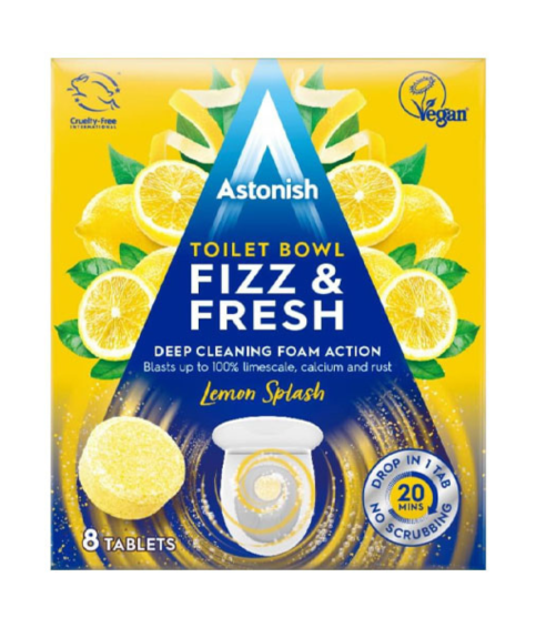 Tualeto tabletės „Lemon splash Astonish“. Puhdistusaineet