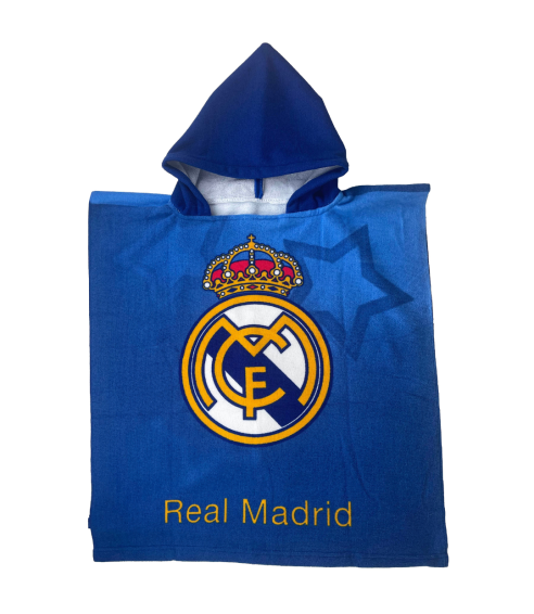 Vaikiškas poncho „Real Madrid“. Pyyhkeet